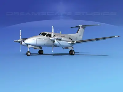 Beechcraft UC-12Q Huron V07 USMC 3D model
