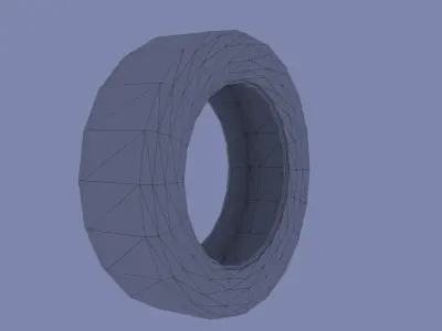 Generic Low Poly car tire Low-poly 3D model