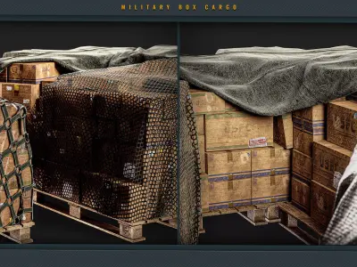 Military Box Cargo Vol 2 Low-poly 3D model