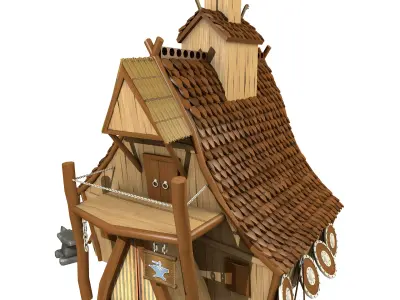 Game Ready Viking Blacksmith Low Poly Low-poly 3D model