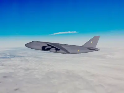 Antonov An124 Model in IAF Colors Low-poly 3D model