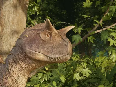 Monster Carnotaurus - Prehistoric Dinosaur Low-poly 3D model