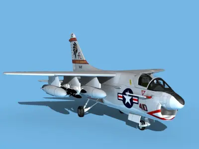 Chance Vought A-7D Corsair V024 USN 3D model