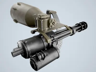 Machine Gun M134 Ver 2 Low-poly 3D model