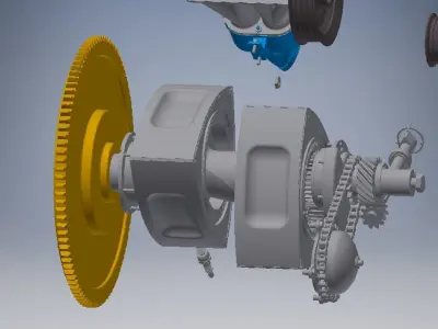 Wankel Engine 3d model 3D model