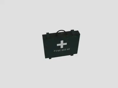 First aid kit Low-poly 3D model