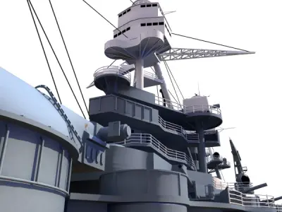 BB-39 USS Arizona 1941 Battleship 3D model