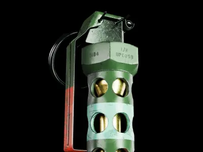  M-84 Stun Grenade 3D model Game-ready asset Low-poly 3D model