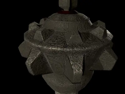 Lowpoly blunt Mace Free low-poly 3D model