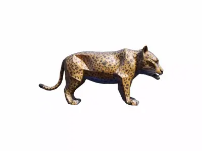 3d Render The Leopard Is A Sleek Powerful Big Cat  3D model