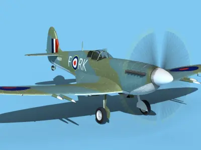 Supermarine Spitfire MkXII V01 3D model