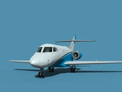 British Aerospace 125 Dominie V02 3D model