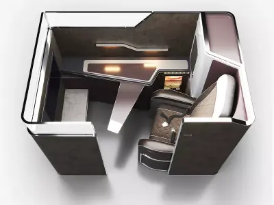 First Class Passenger Seat Vray 3D model  3D model