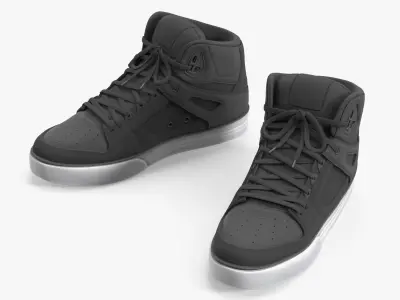 Minimalist Sport Shoes Black 3D model