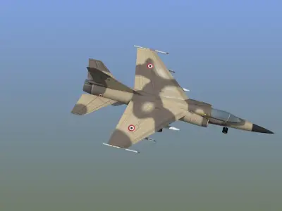 Mirage F1C Fighter Jet Low-poly 3D model