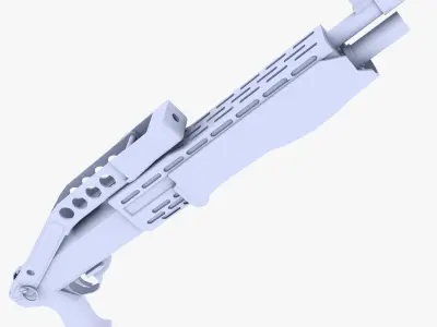 Spas 12 Shotgun Low-poly 3D model purchase