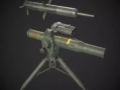 BGM-71 TOW ATGM Low-poly 3D model