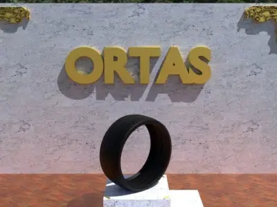 ORTAS TIRE NO 35 GAME READY Low-poly 3D model