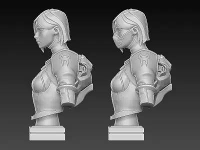 Viper from Valorant Bust 3D Print Ready 3D print model