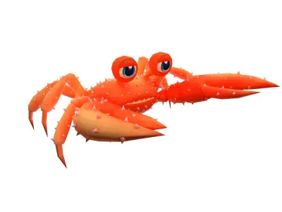 Red King Crab Animated  Low-poly 3D model