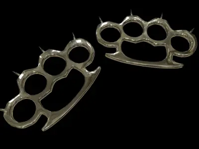 Spiked Brass Knuckles Low-poly 3D model