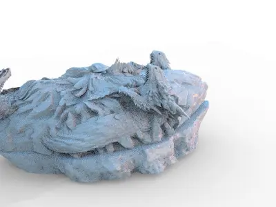 Dragons dying model stand 3D model