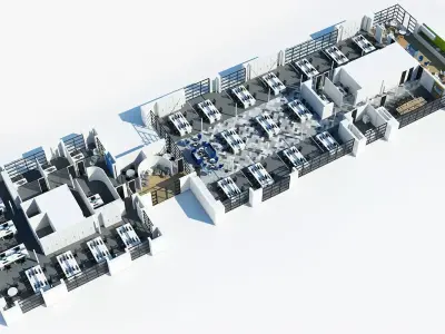 Full Office Interior 8 3D model