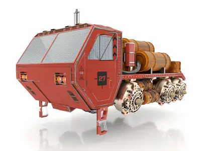 Aircraft tanker truck 3D model