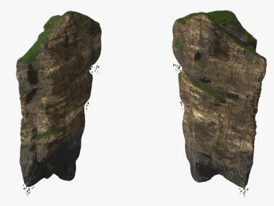 Soaring Rocky Island 3D model