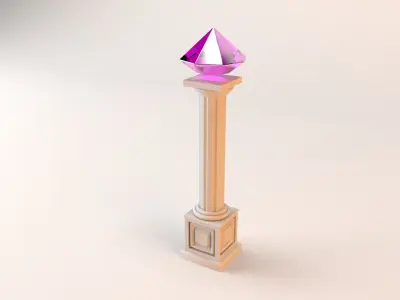 decorative column Free low-poly 3D model