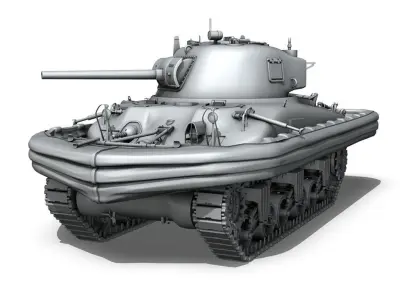 M4A1 Sherman - Duplex Drive  3D model