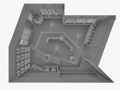 Mobile Phone Shop Interior 01 Low-poly 3D model