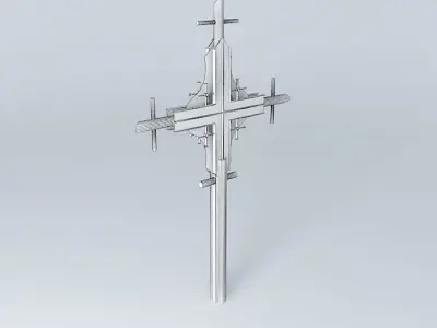 cross silver Free 3D model