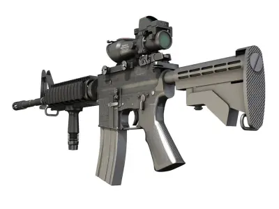 Colt M4A1 Sopmod ACOG 3D model