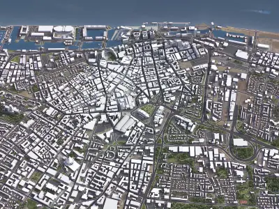 Liverpool - 3D City Model Low-poly 3D model