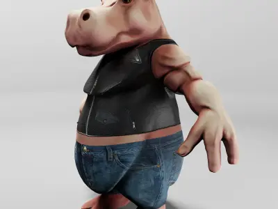 King Hippo 3D Print Model 3D print model