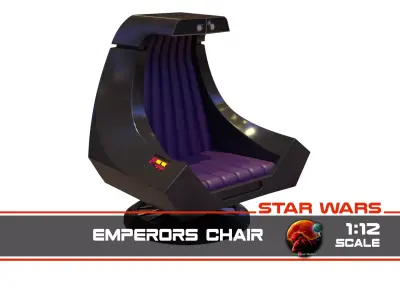 Emperors Chair 1-12 scale Blackseries 3D print model