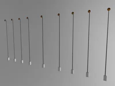 Elevated Runway Approach Lighting Free 3D model