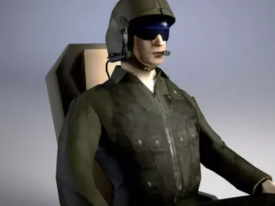Military Pilot 3D model