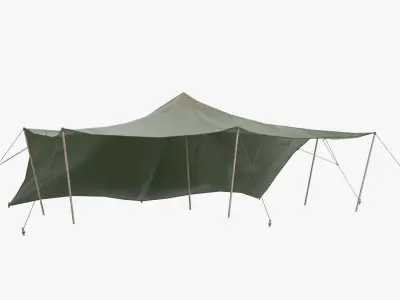 Stretch Tents 2 Low-poly 3D model