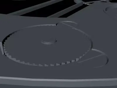 Rear plate of mechanical watch Low-poly 3D model