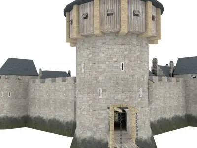 XIIIth century French Castle 3D model