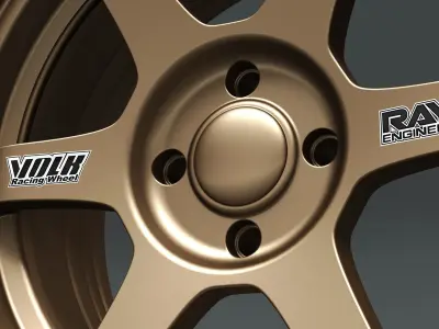 Volk RAYS TE37 OG Low-poly 3D model