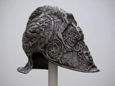 Burgonet Filippo Negroli Low-poly 3D model