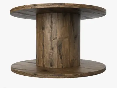 Wooden Reel 3D model