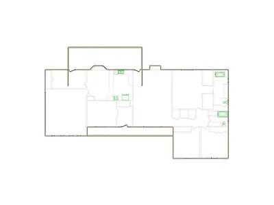 Detailed Exterior Sketch by Interior - 3501-4000 SF - Xactimate 3D model