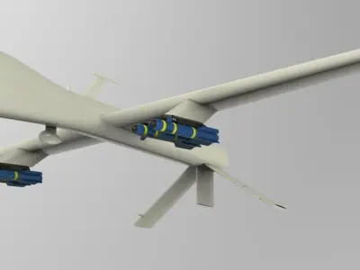 Predator Drone Low-poly 3D model