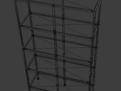 Glass shelf Free low-poly 3D model