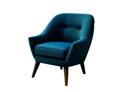 Aqua Arm Chair Free low-poly 3D model