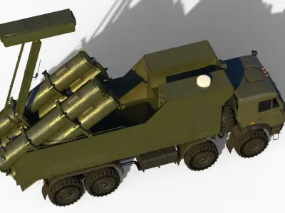 Rubezh-ME Coastal defense missile system 3D model